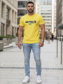 Bedrucktes gelbes Herren-T-Shirt Dstreet NX5017R