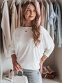 Bluzka damska one size oversize z wisiorkiem LUZVIA ecru Dstreet RY2771
