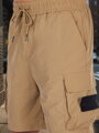 Pánske khaki cargo kraťasy Dstreet SX2505