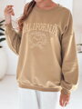 Dámska mikina CALIFORNIA DREAM – béžová, oversize s nápisom BY1194