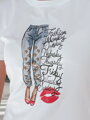 T-shirt damski z nadrukiem TRENDAY biały Dstreet RY2825