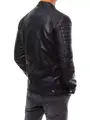 Skvelá čierna koženková bunda