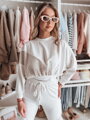 Bluza damska oversize ELEGRA ecru Dstreet RY2795