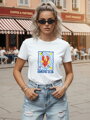Dámske bavlnené tričko Lobster Club biele – Dstreet NX8030RY