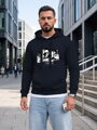 Pánska mikina s nápisom TOKYO a kapucňou Dstreet tmavomodrá NX5146BX
