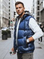Modrá praktická vesta pre pánov