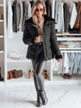 Čierna prešívaná dámska bunda WINTERGIRL TY4933