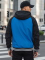 Pánska bomber bunda s kapucňou modrá Dstreet TX5023