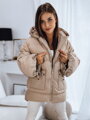Béžová prešívaná oversize bunda