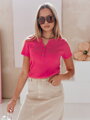 Bluzka damska one size prążkowana KISS LOOK różowa Dstreet RY2832
