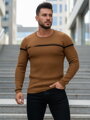 Pánsky sveter vo farbe camel WX1625