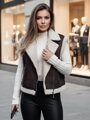 Hnedá dámska semišová vesta s hrejivou podšívkou WOOLZIP TY4746z