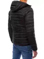 Čierna pánska bunda s kapucňou