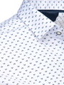 Elegantná biela pánska košeľa s modrými podkovičkami Dstreet DX2622