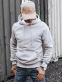 Klasická svetlo-sivá mikina s kapucňou