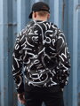 Pánska mikina na zips s kapucňou, čierna Dstreet BX5809