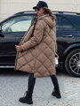 Dámska oversize bunda MELODY tmavo béžová Dstreet TY4562
