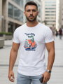 Herren T-Shirt mit Totenkopf und Blumendruck NX079R