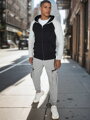 Pánska mikina na zips s kapucňou, čierna Dstreet BX5872