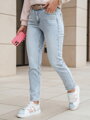 Dámske rifľové nohavice slim fit s opaskom NEOPASS modré UY2680