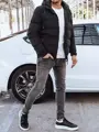 Čierna bunda v obojstrannom prevedení