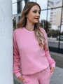 Ružová dámska mikina FASHION II bez kapucne by0159