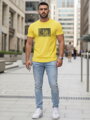 Bedrucktes Herren-T-Shirt gelb Dstreet NX5014R