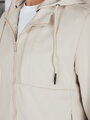 Pánska prechodná bunda s kapucňou, béžová Dstreet TX5030
