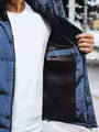 Zimná tmavo-modrá bunda s kapucňou