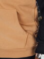 Pánska mikina s kapucňou na zips, camel Dstreet BX5871