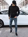 Čierna pánska mikina s kapucňou