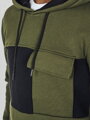 Pánska mikina s kapucňou khaki Dstreet BX5913
