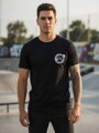 Herren bedrucktes WORKSHOP T-Shirt schwarz Dstreet NX075R