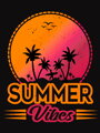 Men's Summer Vibes bedrucktes T-Shirt schwarz Dstreet NX047R