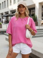 T-shirt damski AYUBAS różowy Dstreet RY2638