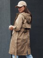 MODERNS dámska bunda parka, tmavo béžová, Dstreet TY4389
