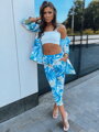 Dámske nohavice casual FLOWER GARDEN zelená UY1473z UY1473Z
