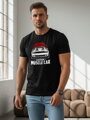Herren Muscle Car Print T-Shirt schwarz Dstreet NX046R