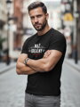 Herren T-Shirt mit Totenkopf und Blumendruck NX079R