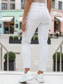 Dámske rifľové nohavice LIKEMELOO mom fit biele UY2432