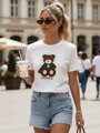 T-shirt damski BAREN ecru Dstreet RY2565