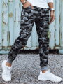 Pánske camo tepláky s potlačou antracit Dstreet UX4441