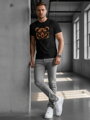 Herren T-Shirt mit Bärendruck schwarz Dstreet NX043R