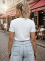 Dámske bavlnené tričko s potlačou citrónov biele – Dstreet NX8040RY