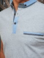 Pánske polo tričko sivé Dstreet PX0623