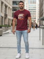 Herren T-Shirt mit Totenkopf und Blumendruck NX079R