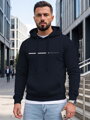 Pánska mikina s nápisom WHATEVER a kapucňou Dstreet tmavomodrá NX5128BX