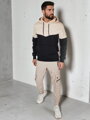 Pánska basic mikina s kapucňou béžovej Dstreet BX5880