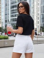 Dámske sukňové šortky SUMERLUXE biele SY0338