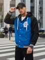 Pánska bomber bunda s kapucňou modrá Dstreet TX5023